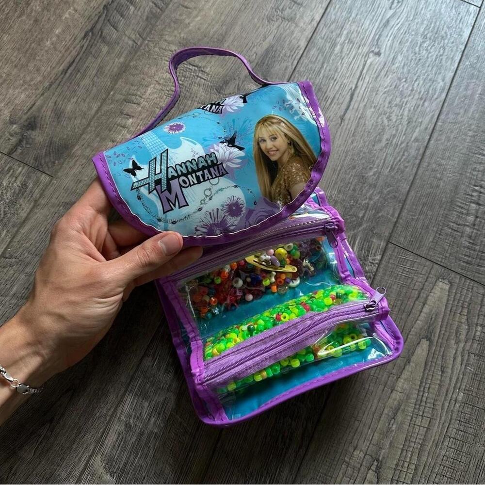 intage Y2K 2000s Hannah Montana Jewelry Making Bead Kit - Makeup Bag Toiletry